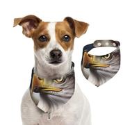 Bandanas d'été pour chiens - Motif aigle à tête blanche - Drapeau américain - Lavable et réglable - Bavoirs triangulaires mignons pour chiens de taille moyenne et grande - Chiots et chats - Taille L