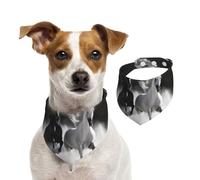 Bandanas d'été pour chiens noirs et blancs, bandanas d'été lavables et réglables en triangle pour chiens de taille moyenne et grande taille, chiots et chats, taille M
