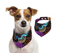 Bandanas d'été pour chiens, papillons sur une belle fleur, bandanas lavables et réglables triangulaires pour chiens et chats de taille moyenne et grande