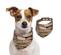 Bandanas d'été pour chiens rustiques avec mur de briques - Lavable et réglable - Bavoirs triangulaires mignons pour chiens de taille moyenne et grande - Chiots et chats de petite taille