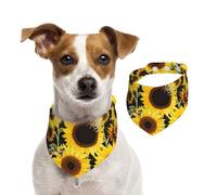 Bandanas d'été pour chiens, tournesol, abeilles, bandanas pour chien, lavables, réglables, triangulaires, bavoirs mignons pour chiens de taille moyenne et grande taille, chiots et chats, taille L