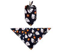 Bandanas d'Halloween personnalisés pour chien, chat, écharpes réversibles avec motifs chauve-souris, citrouilles pour chiens de petite, moyenne et grande taille