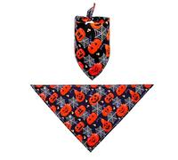 Bandanas d'Halloween personnalisés pour chien, chat, écharpes réversibles avec motifs chauve-souris, citrouilles pour chiens de petite, moyenne et grande taille