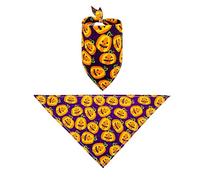 Bandanas d'Halloween personnalisés pour chien, chat, écharpes réversibles avec motifs chauve-souris, citrouilles pour chiens de petite, moyenne et grande taille