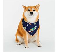 Bandanas Dinosaure Astronaute et Chien de l'espace, écharpe Triangulaire réversible pour garçon et Fille, Bandana pour Petits, Moyens, Grands et très Grands Chiens de Taille Moyenne