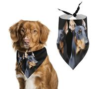 Bandanas Doberman pour chien - Bavoir réglable - Décorations pour animaux de compagnie - Foulards triangulaires pour chiens de petite et moyenne taille - Accessoire de costume pour chiot et chat