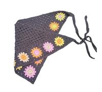 Bandanas élégants en tricot pour femme - Pour camping et photos - Bandeau de printemps creux pour voyage - Bandeau pour femme - Fait à la main avec motif triangulaire