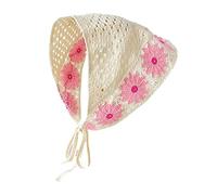 Bandanas élégants en tricot pour femme - Pour le camping - Pour le camping - Pour les voyages - Fait à la main avec un joli motif triangulaire