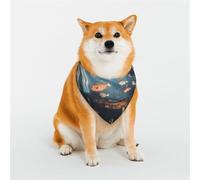 Bandanas élégants pour chien - Motifs pour la Saint-Valentin, les anniversaires et plus encore - Polyester doux - Poisson flottant dans la chambre - Taille L