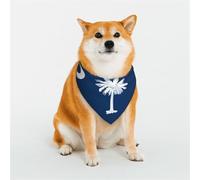 Bandanas élégants pour chien - Motifs pour la Saint-Valentin, les anniversaires et plus encore - Polyester doux - Drapeau de la Caroline du Sud - Taille M