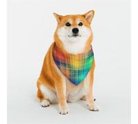 Bandanas élégants pour chien - Motifs pour la Saint-Valentin, les anniversaires et plus encore - Vêtements en polyester doux pour animaux de compagnie - Grille de couleur Taille L