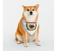 Bandanas élégants pour chien - Motifs pour la Saint-Valentin, les anniversaires et plus encore - Vêtements en polyester doux pour animaux de compagnie - Drapeau de la Virginie occidentale - Taille M