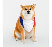 Bandanas élégants pour chien - Motifs pour la Saint-Valentin, les anniversaires et plus encore - Vêtements en polyester doux pour animaux de compagnie - Drapeau français Taille S