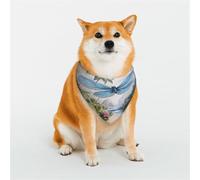 Bandanas élégants pour chien - Motifs pour la Saint-Valentin, les anniversaires et plus encore - Vêtements en polyester doux pour animaux de compagnie - Rendu 3D de paysages tropicaux - Taille M