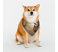 Bandanas élégants pour chien - Motifs pour la Saint-Valentin, les anniversaires et plus encore - Vêtements en polyester doux pour animaux de compagnie Motif chouette mignonne petite