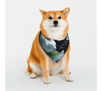 Bandanas élégants pour chien - Motifs pour la Saint-Valentin, les anniversaires et plus encore - Vêtements en polyester doux pour animaux de compagnie - Bleu azur Lurker Taille S
