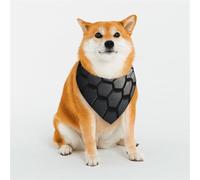 Bandanas élégants pour chien - Motifs pour la Saint-Valentin, les anniversaires et plus encore - Vêtements pour animaux de compagnie en polyester doux, grille hexagonale noire, taille S