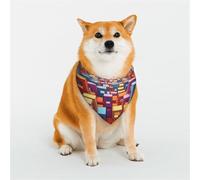 Bandanas élégants pour Chiens - Motifs pour la Saint-Valentin, Les Anniversaires et Plus Encore - Vêtements Doux en Polyester pour Animaux de Compagnie - Rouge carré, Grand