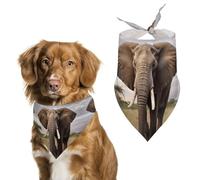 Bandanas éléphant pour chien pour nourrir et toiletter, bavoirs triangulaires lavables pour animaux domestiques pour chats et chiens