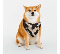 Bandanas en cuir de vache marron pour chien de taille moyenne réglable triangle bavoirs double foulard réversible lavable mouchoir quotidien pour chien de taille moyenne et grande taille cadeau