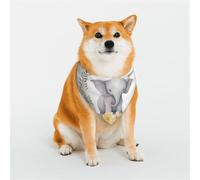 Bandanas en forme d'éléphant mignon avec couronne et petit canard pour chien, petite écharpe triangulaire réglable, double foulard réversible, lavable, mouchoir quotidien pour chien de taille moyenne