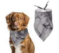 Bandanas en marbre noir clair pour nourrir et toiletter, bavoirs triangulaires lavables pour animaux domestiques pour chats et chiens