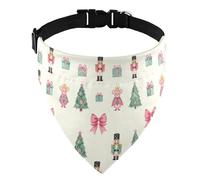 Bandanas en polyester avec boucle à dégagement rapide pour chiens et chats Motif casse-noisettes pastel