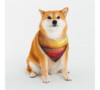 Bandanas en verre coloré pour chien - Grande écharpe réglable pour chien - Bavoirs triangulaires réversibles - Lavable - Mouchoir quotidien pour chien de taille moyenne et grande - Cadeau