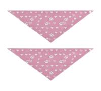 Bandanas en vrac en forme de patte et de cœur pour chien et chat - Forme unique réglable - Unisexe - Accessoire mignon pour chiens et chats - Taille S