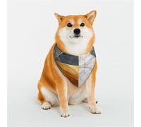 Bandanas géométriques en marbre pour chien - Grande écharpe triangulaire réglable - Double écharpe réversible lavable - Mouchoir quotidien pour chien de taille moyenne et grande - Cadeau