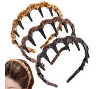 Bandanas Haut Crâne pour Femmes,Coiffe Décorative Ensemble 3 Pièces - Serre-Tête Réversible Anti-Dérapant avec Motif,pour Sport Cosplay Sport Tenue Quotidienne Événement Formel Femmes Filles