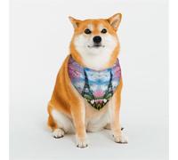 Bandanas lavables pour chiens et chats Motif Tour de Paris et fleurs