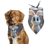 Bandanas mignons en forme de lapin pour chien et chat - Bavoirs triangulaires lavables pour animaux domestiques