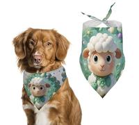 Bandanas mignons en forme de mouton pour nourrir et toiletter, bavoirs triangulaires lavables pour animaux domestiques pour chats et chiens