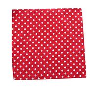 Bandanas multi-usages - Grand pois - Pour adultes et adolescents - Turban élégant - Pour festival de musique - Foulard noir et blanc - Pour femme - Bleu marine - Carré - Mélange de couleur pure, Rouge