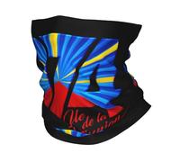Bandanas Multifonctionnels 974 Île de la Réunion Logo Cou Guêtre Femmes Hommes coupe-Vent Hiver Réunionnais Fier Bandana Foulard pour le Ski de