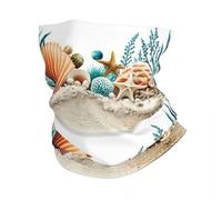 Bandanas Multifonctionnels cache-cou motif coquillage étoile de mer coquille Saint-Jacques pour ski course à pied homme et femme