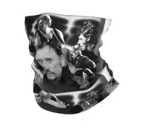 Bandanas Multifonctionnels Cache-cou rétro rock Johnny Hallyday pour femme et homme protection UV pour le visage bandana d'hiver pour chanteur français pour le ski