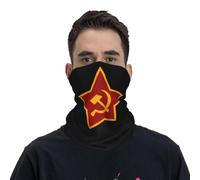 Bandanas Multifonctionnels Cagoule de cou bandana CCCP Star Union soviétique URSS 5 imprimé écharpe magique chaude cagoule d'équitation pour hommes femmes et adultes respirante