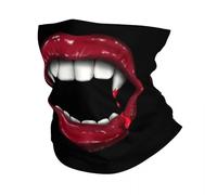 Bandanas Multifonctionnels de cou avec dents de vampire horrifiantes pour homme et femme cache-cou écharpe de ski d'hiver guêtre couvre-visage fantôme du diable