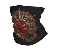 Bandanas Multifonctionnels en cuir avec boussole Viking Vegvisir pour l'hiver cache-cou coupe-vent écharpe pour le visage pour le ski Vikings Valhalla guêtre bandeau
