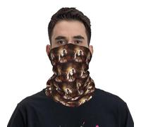 Bandanas Multifonctionnels imprimé humoristique pour le cou motif cheval brun courant au galop idéal pour le cyclisme ou l'équitation unisexe