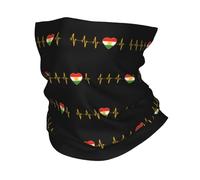 Bandanas Multifonctionnels Kurde Battement De Coeur J'Aime Kurdistan Battement De Coeur Drapeau Bandana Cache-Cou Des Femmes Des Hommes D'Hiver De Ski Tube Écharpe Guêtre Syrien Face À La Couverture