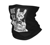 Bandanas Multifonctionnels Rock Star Skull Rock N Roll cache-cou imprimé foulard magique multifonction bandeau d'équitation unisexe pour adulte respirant
