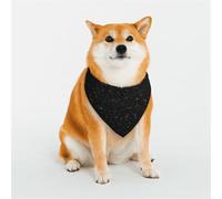 Bandanas noirs à paillettes pour chien - Taille M - Réglable - Triangle - Double écharpe réversible - Lavable - Mouchoir quotidien pour chien de taille moyenne et grande - Cadeau