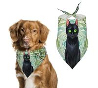 Bandanas noirs pour chat et chien - Bavoirs triangulaires lavables pour chats et chiens
