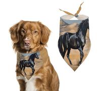 Bandanas noirs pour chien et chat - Bandana triangulaire lavable pour chiens et chats