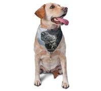 Bandanas Noirs pour Chiens, Chats et Chiots, Motif Cocker Anglais à Grandes Oreilles bouclées, Mouchoir Lavable pour Animaux de Compagnie