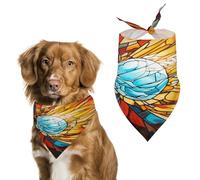 Bandanas orange et blanc en coton doux pour chiot, lavable au quotidien, durable, triangulaire, réversible, convient pour les chiens et chats de petite, moyenne et grande taille