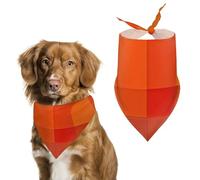 Bandanas orange et gris pour chien abstrait réglable - Mouchoir de fête pour animaux de compagnie - Foulards triangulaires mignons pour chiots et chats de petite et moyenne taille